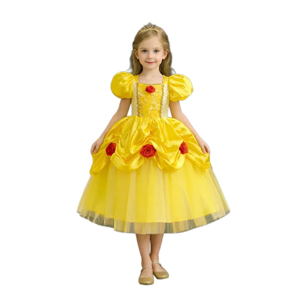 Kids Golden Ballgown Costume