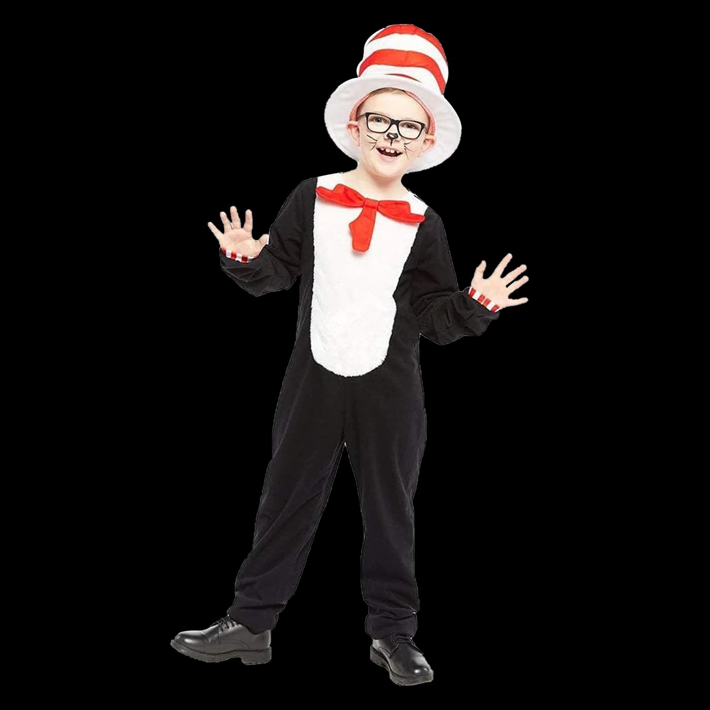 Kids Striped Top Hat Cat Costume