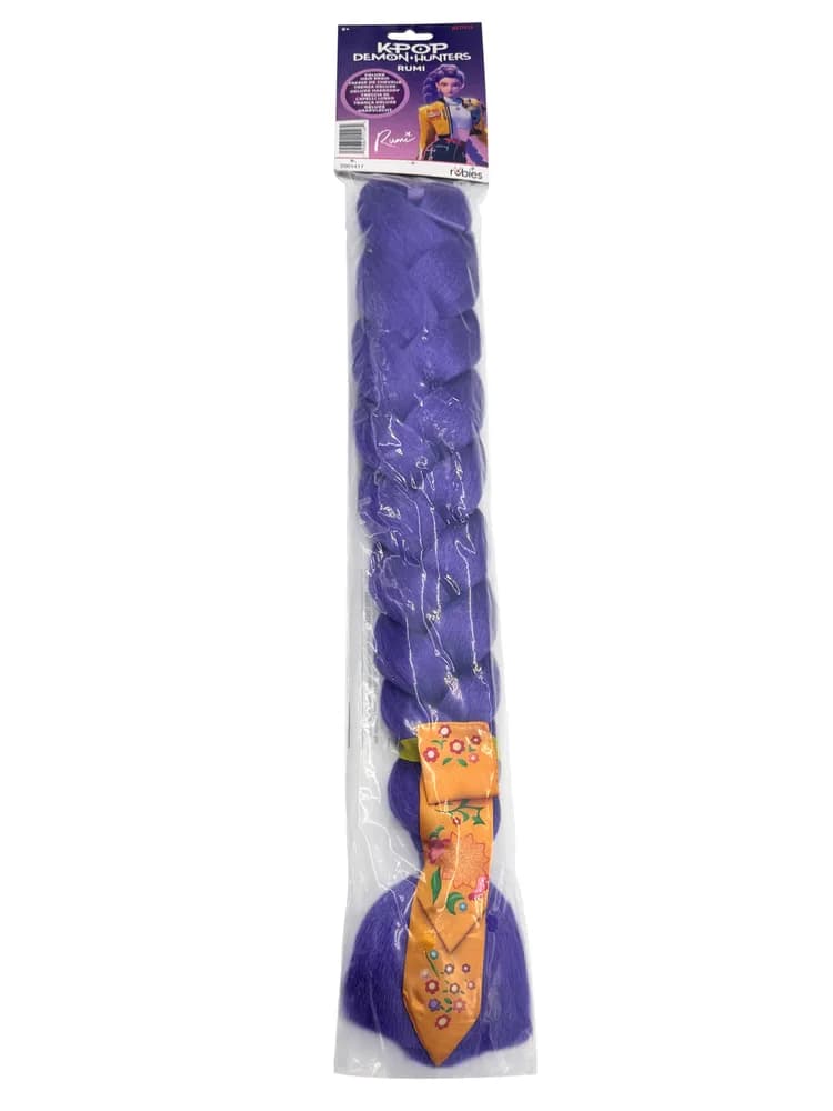 K-Pop Demon Hunters Rumi Clip-On Hair Braid 65cm – Child