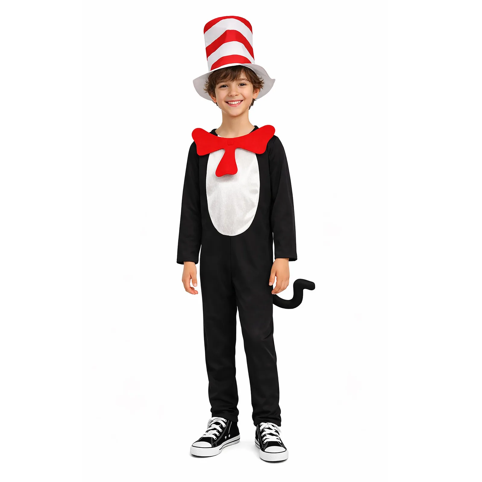 Dr. Seuss Cat in the Hat Kids Jumpsuit Costume