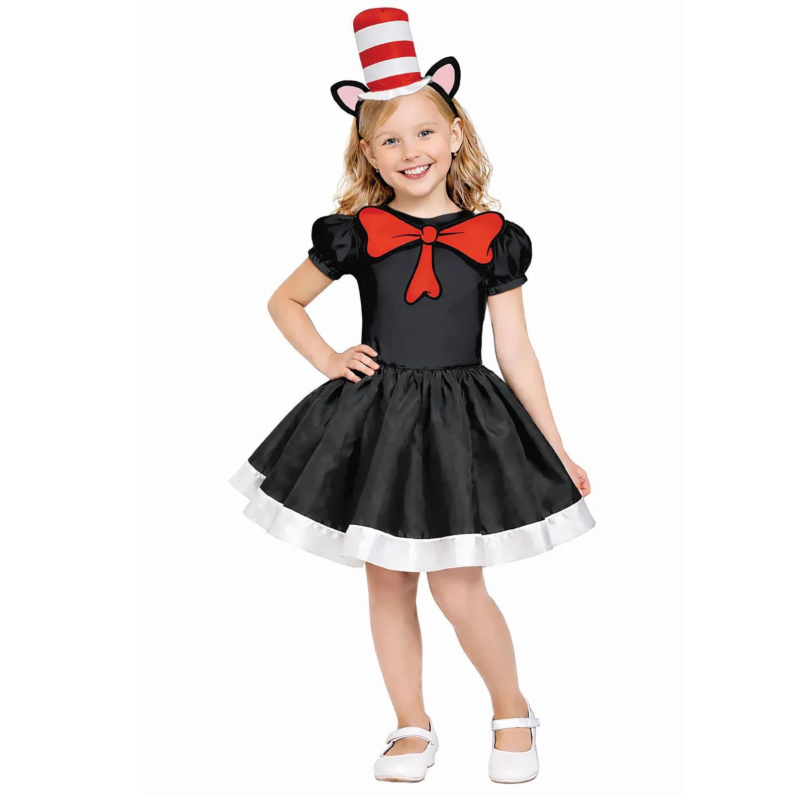 Dr. Seuss Cat in the Hat Girls Costume Set
