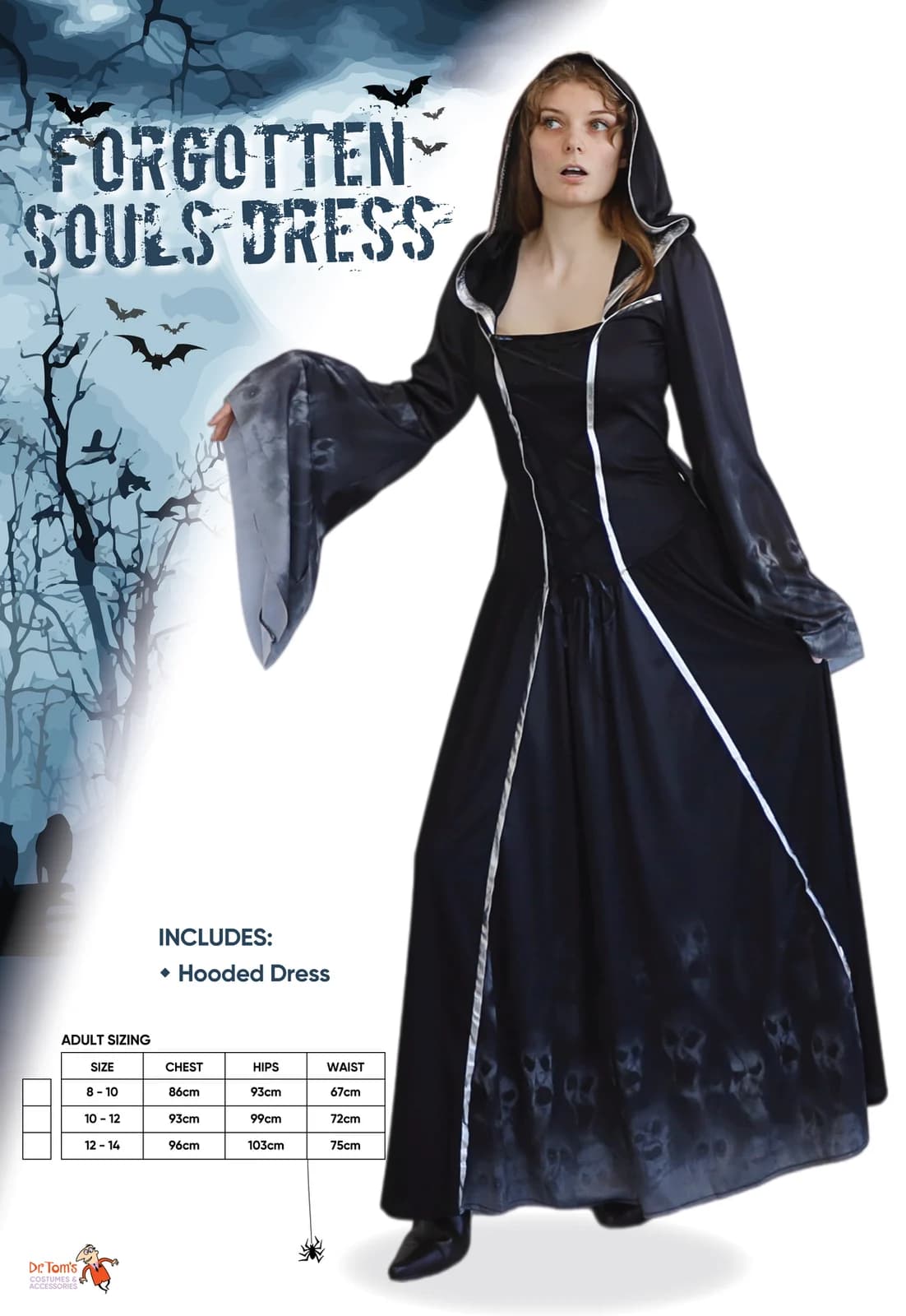 Adults Forgotten Souls Dress Costume, view 4