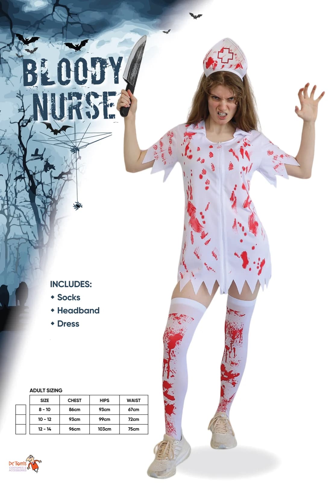 Adults Bloody Nurse Costume, view 5