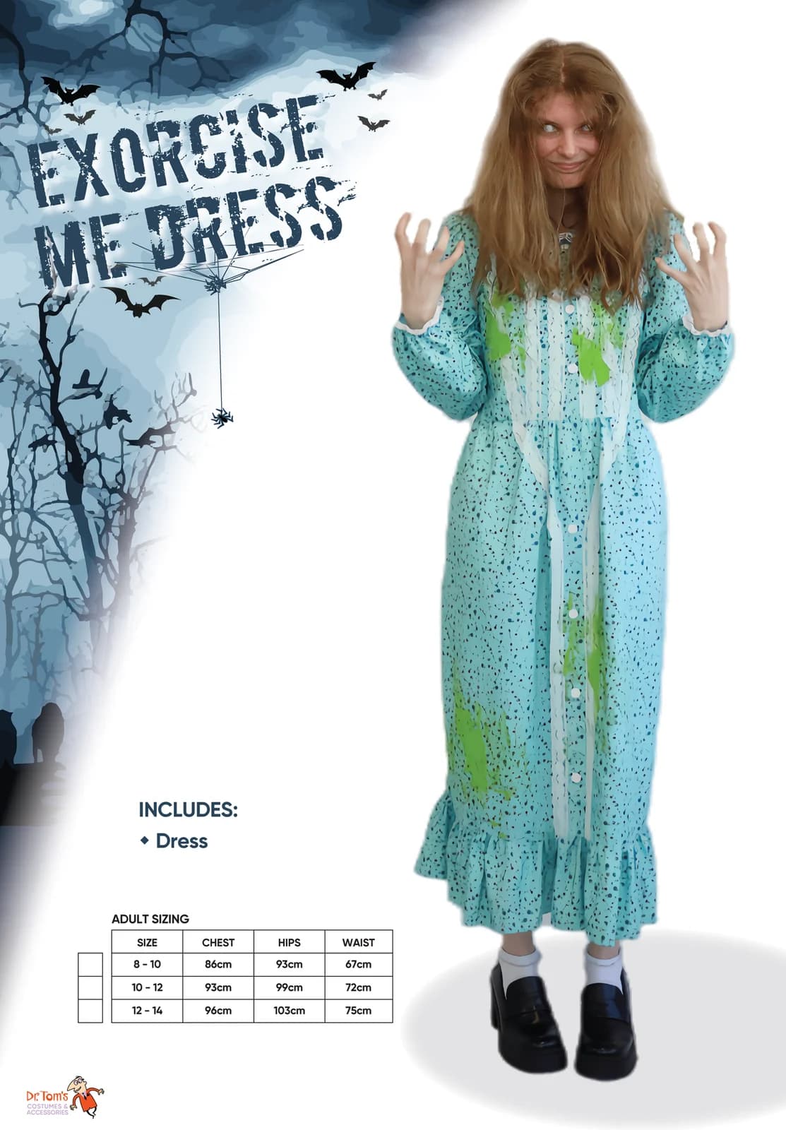 Adults Exorcise Me Dress Costume, view 4