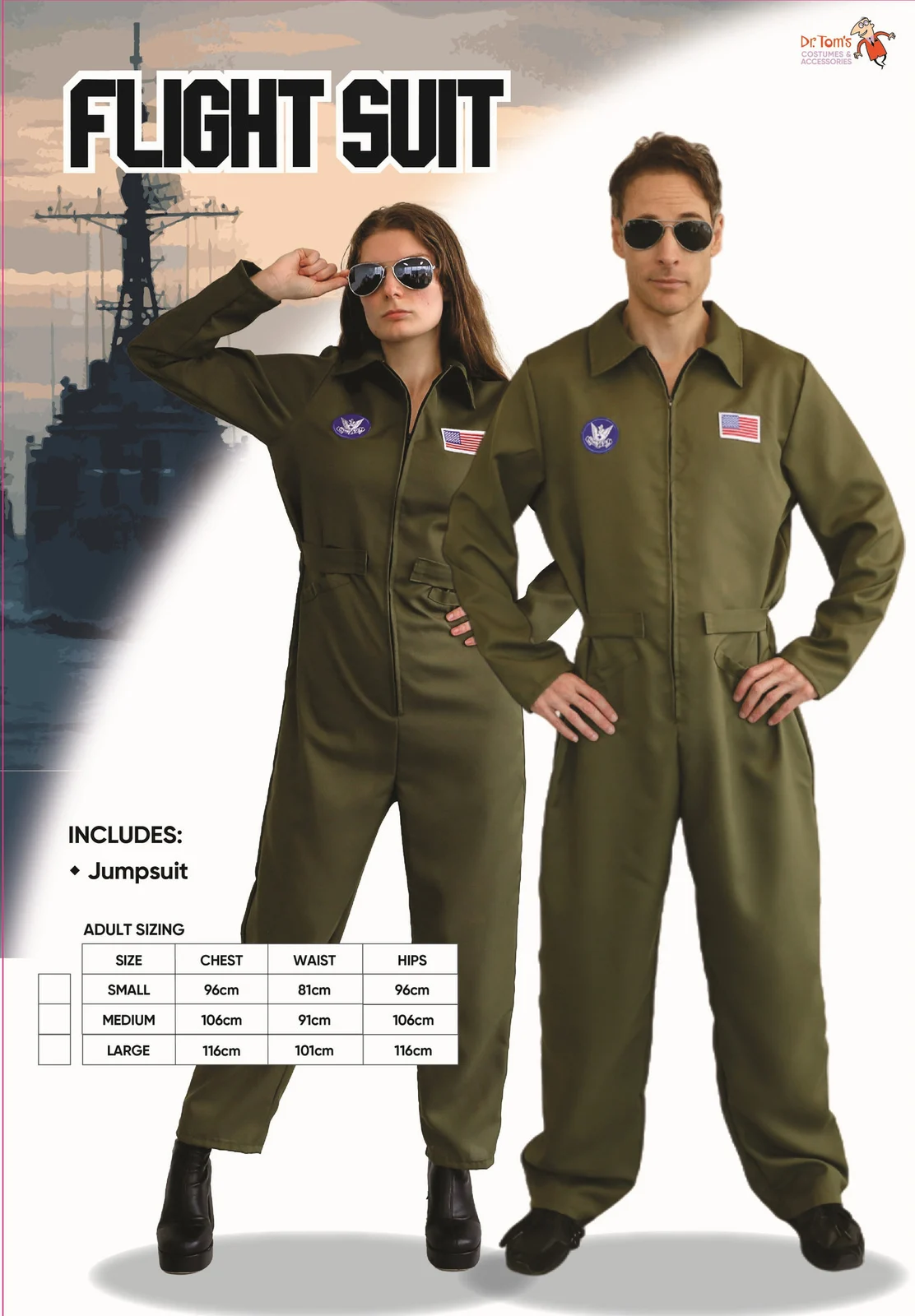 Adults Flight Suit Costume, view 4