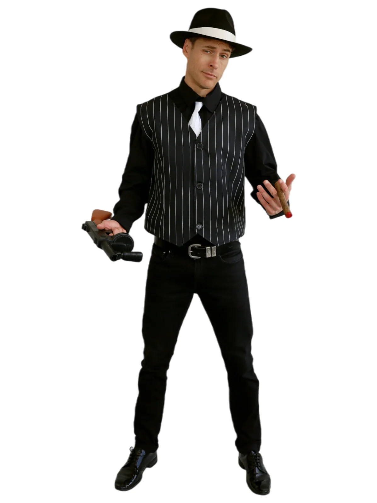 Adults 20s Gangster Pinstripe Vest