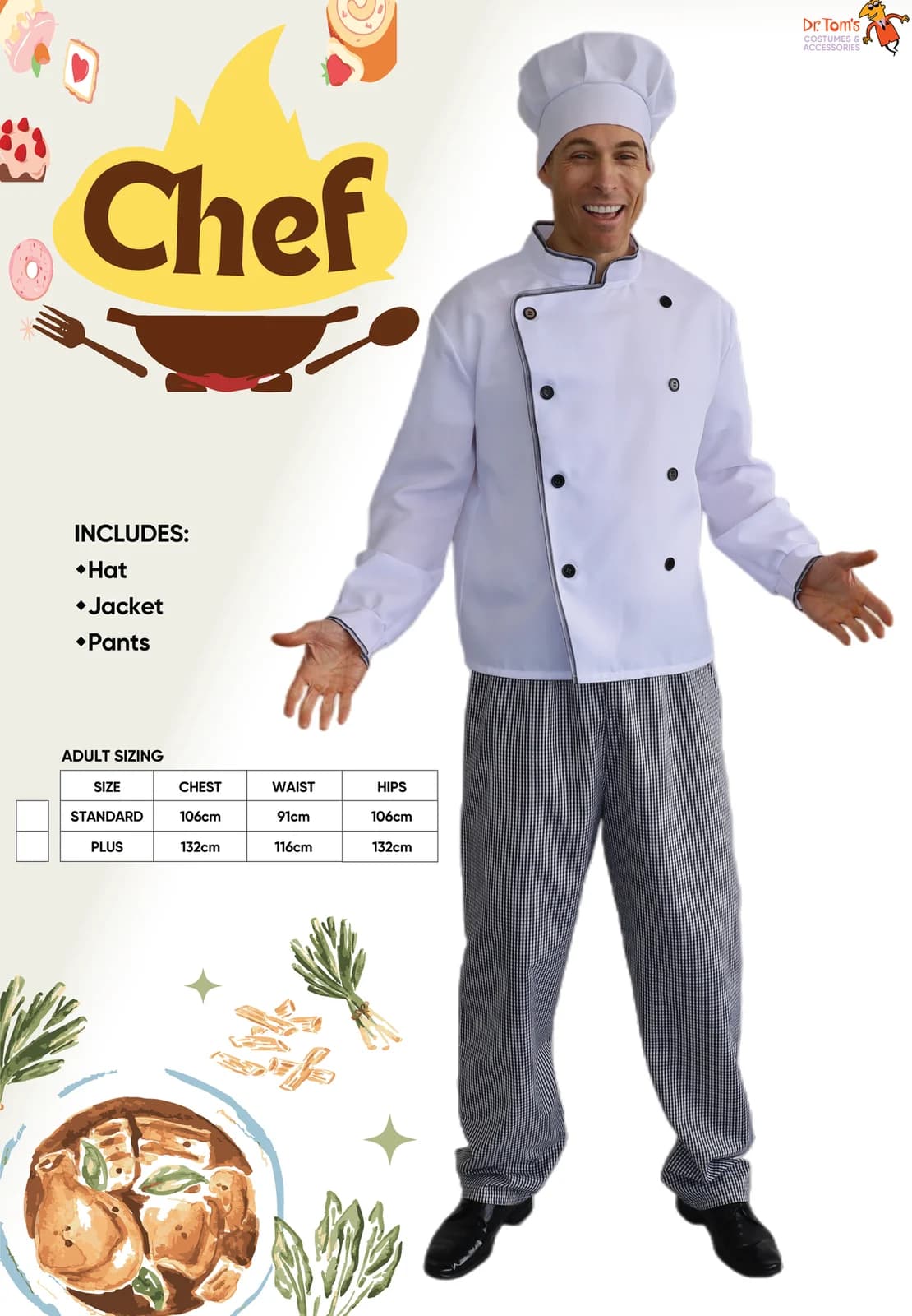 Adults Chef Costume, view 3