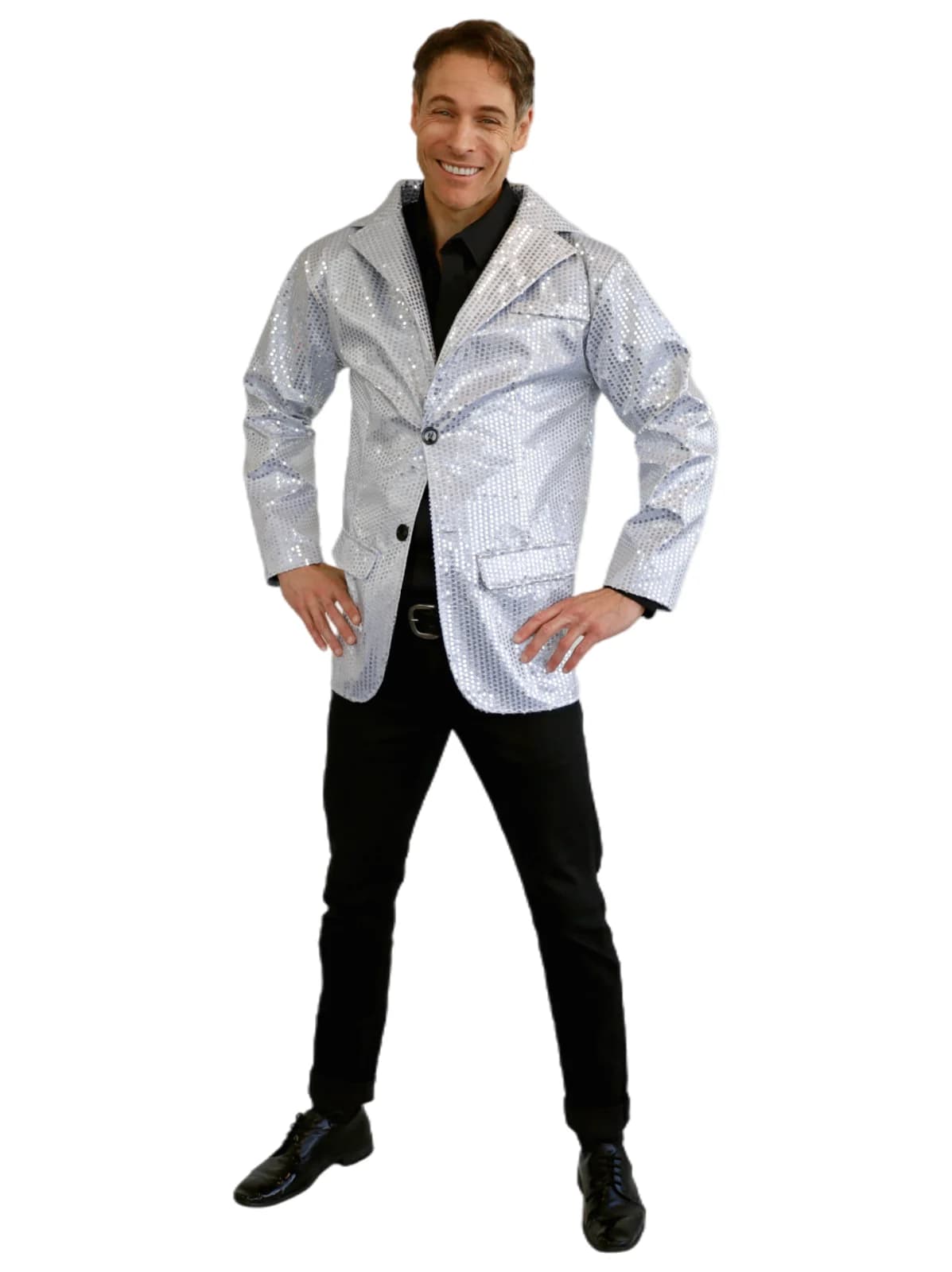 Adults Silver Sequin Jacket