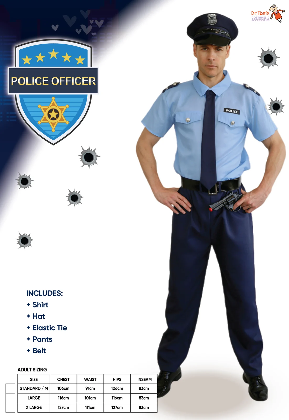 Adults Police Officer Costume, view 6
