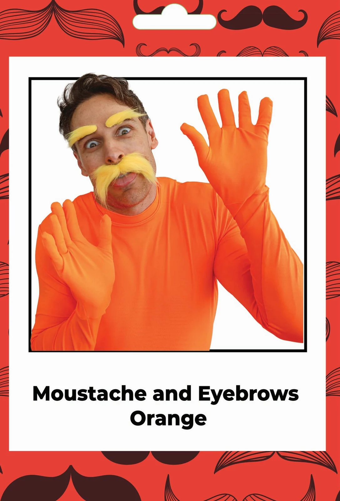 Moustache and Eyebrows - Orange, view 3