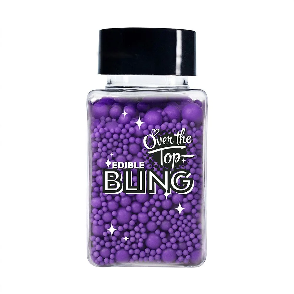 Over The Top Edible Bling Sprinkles - Purple Medley (65 g)