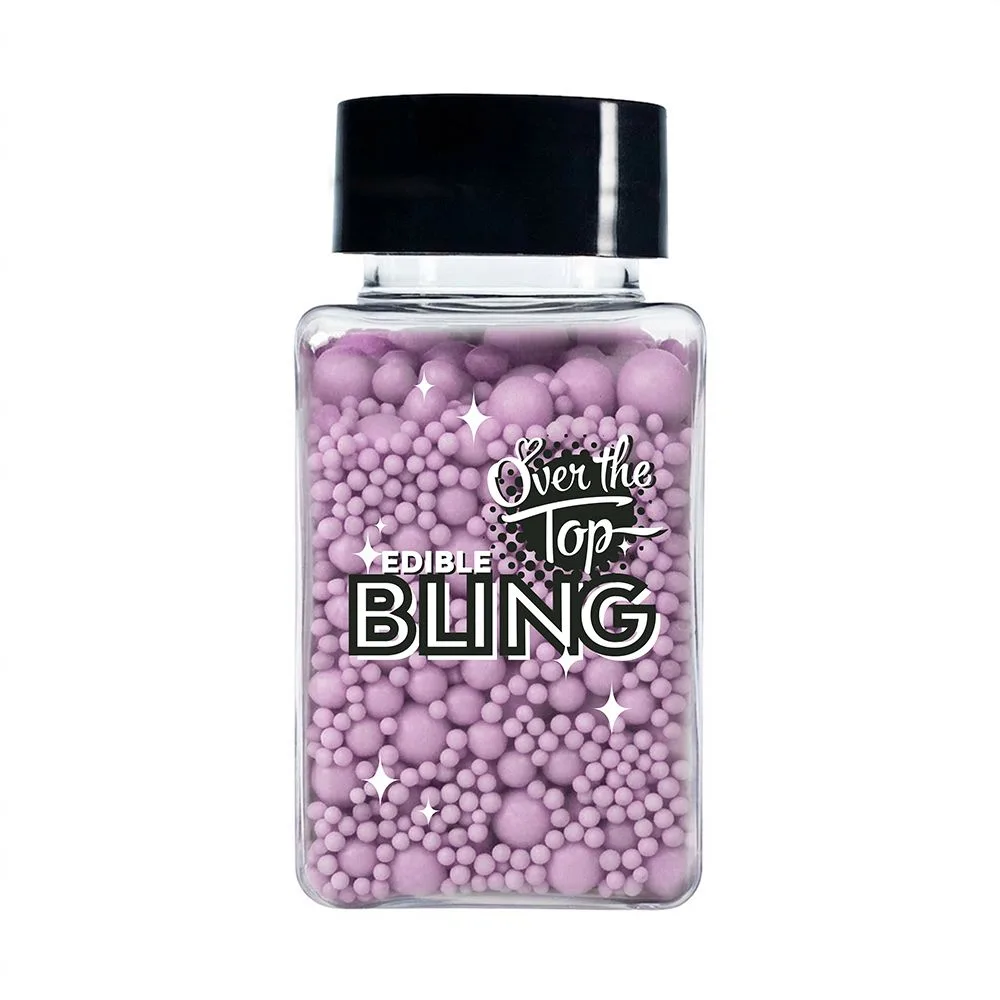 Over The Top Edible Bling Sprinkles - Pastel Lavender Medley (65 g)