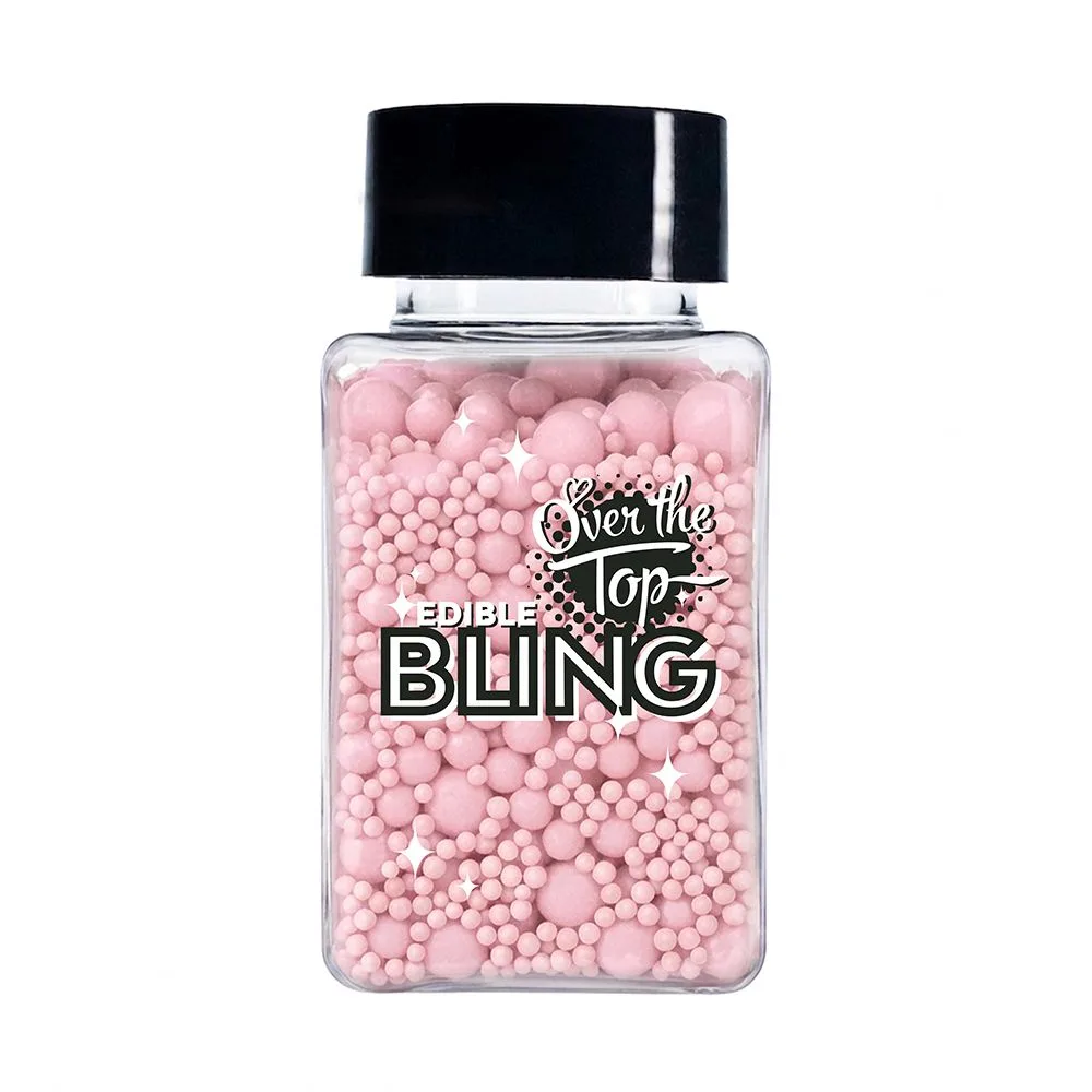 Over The Top Edible Bling Sprinkles - Pastel Pink Medley (65 g)