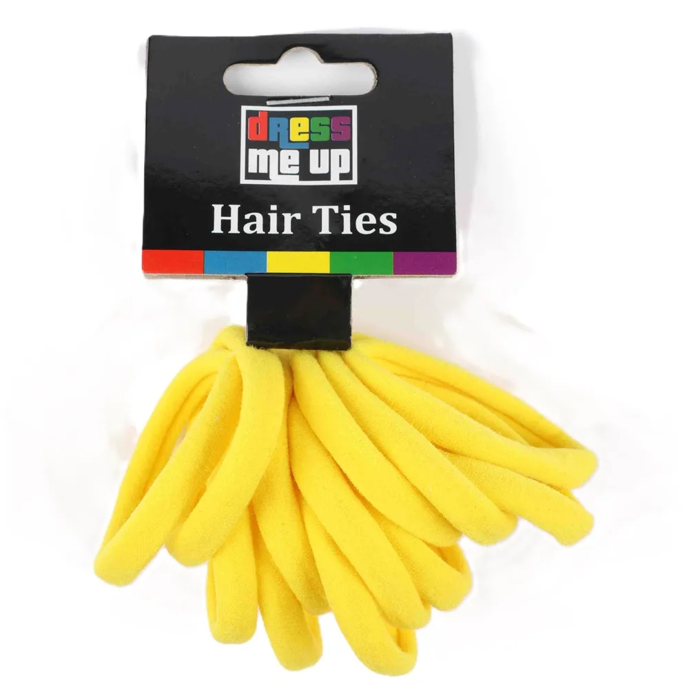 Yellow Hair Ties - Pk 12
