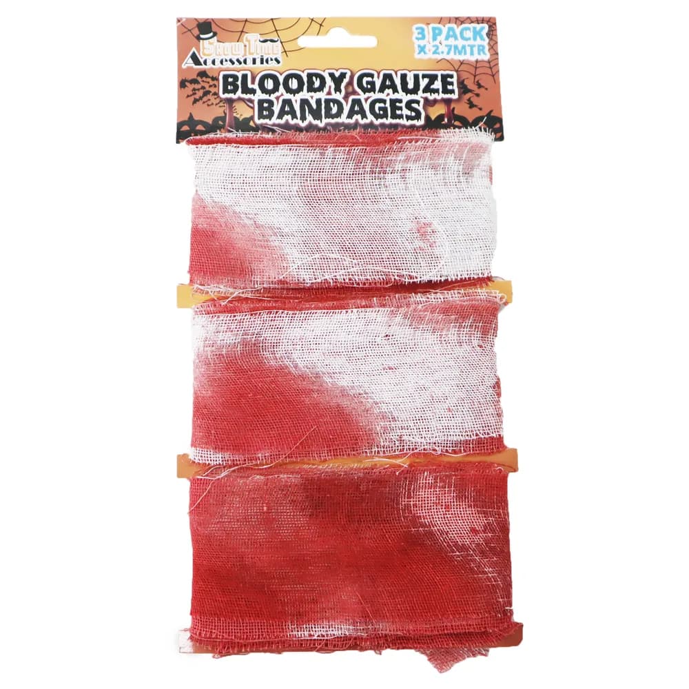 Bloody Gauze Bandages 2.7m - Pk 3
