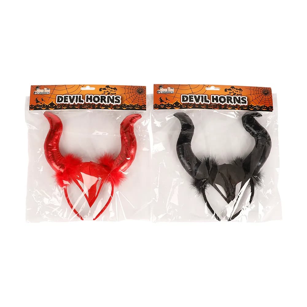 Plush Devil Horns Headband (Assorted) - alternate view 1