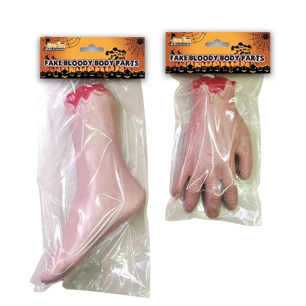 Bloody Severed Foot or Hand Prop (1 Supplied - Assorted Designs)