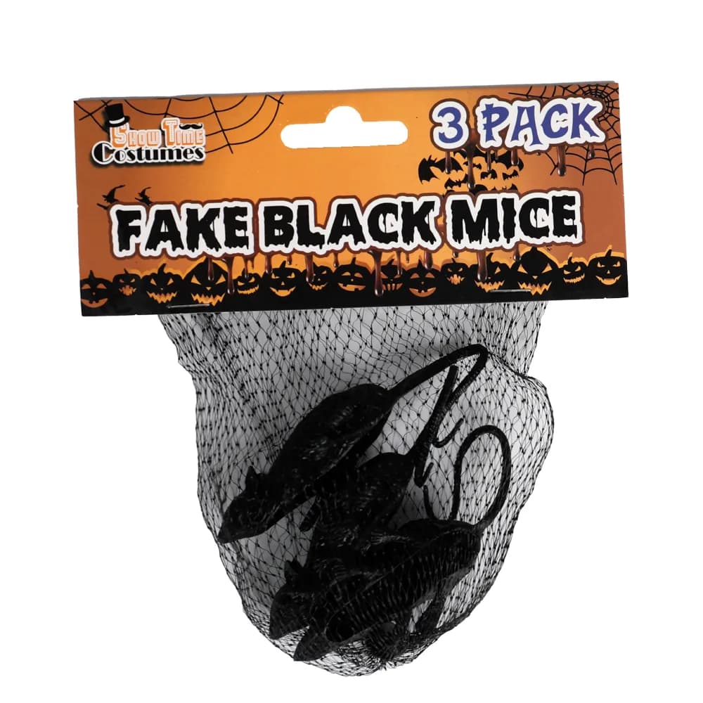 Fake Black Mice 5cm - Pk 3