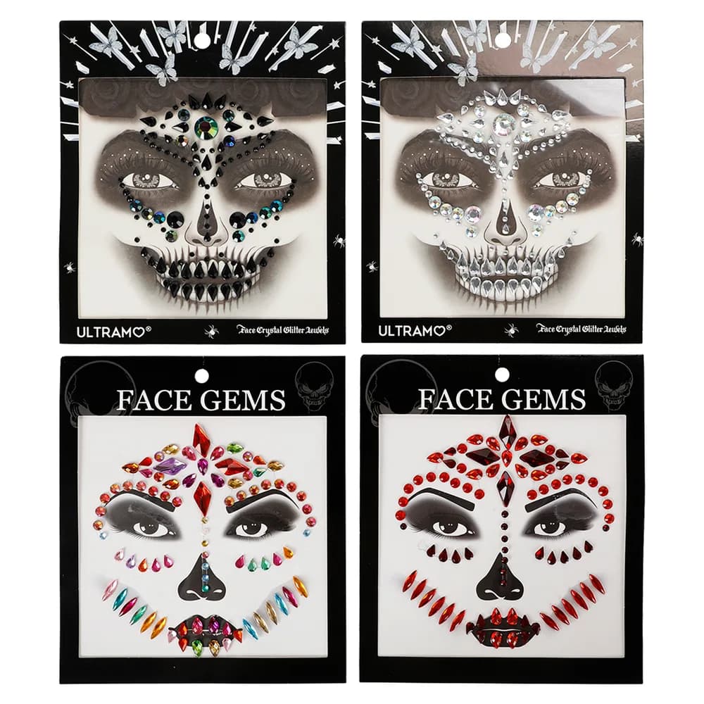 Face Gem Stickers (1 Supplied - Assorted Designs)
