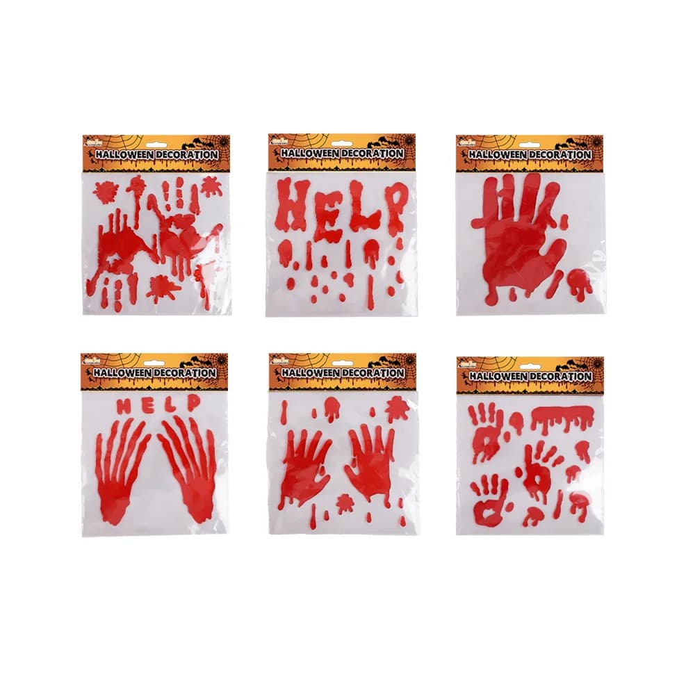 Bloody Handprint Gel Window Clings