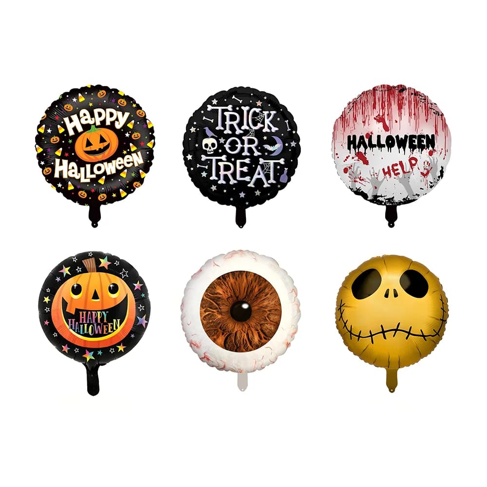 Halloween Foil Balloons - Pk 5 (1 Pack Supplied - Assorted Designs)