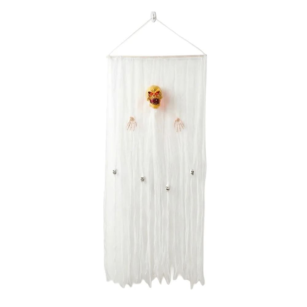 Light Up Ghost Door Cover 180cm