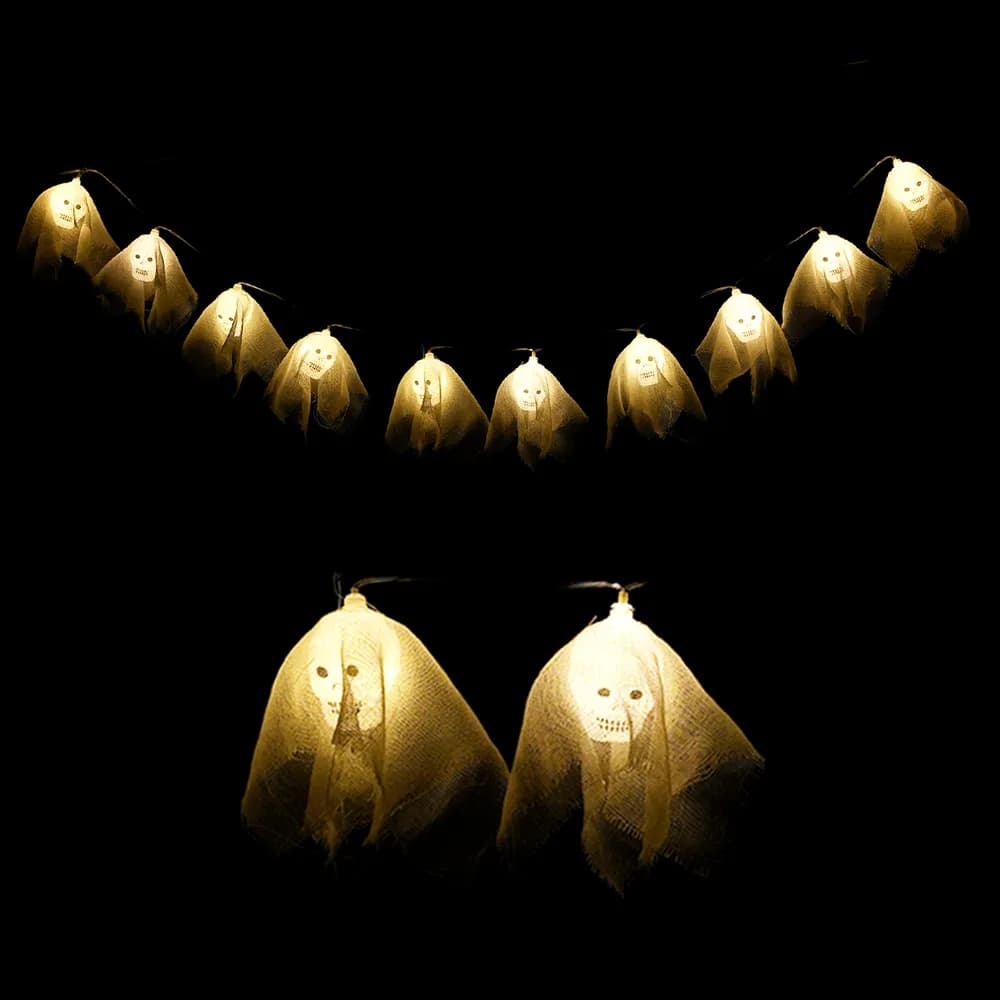 Battery Operated Ghost String Lights - 10 LED
