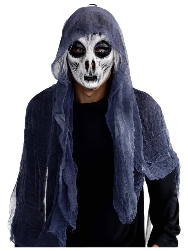 Alien Mask with Mesh Hood