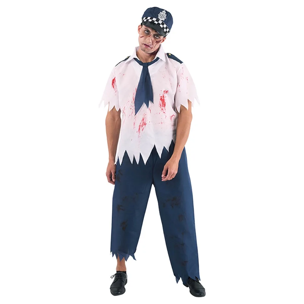 Zombie Police Man Costume - Adults