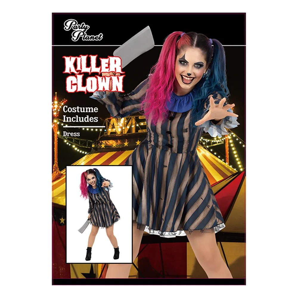 Scary Clown Dress Costume - Adults