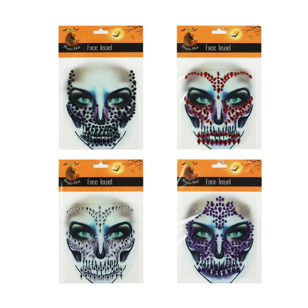 Halloween Face Jewels - Assorted