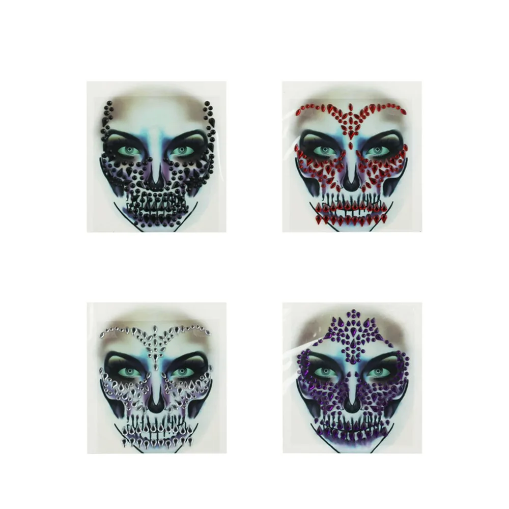 Halloween Face Jewels - Assorted