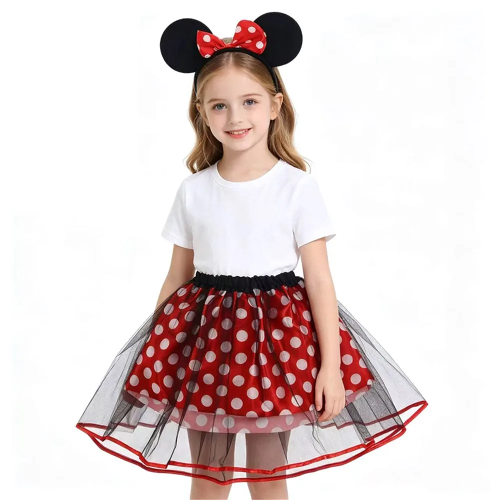 Red Polka Dot Mouse Headband & Tutu Set