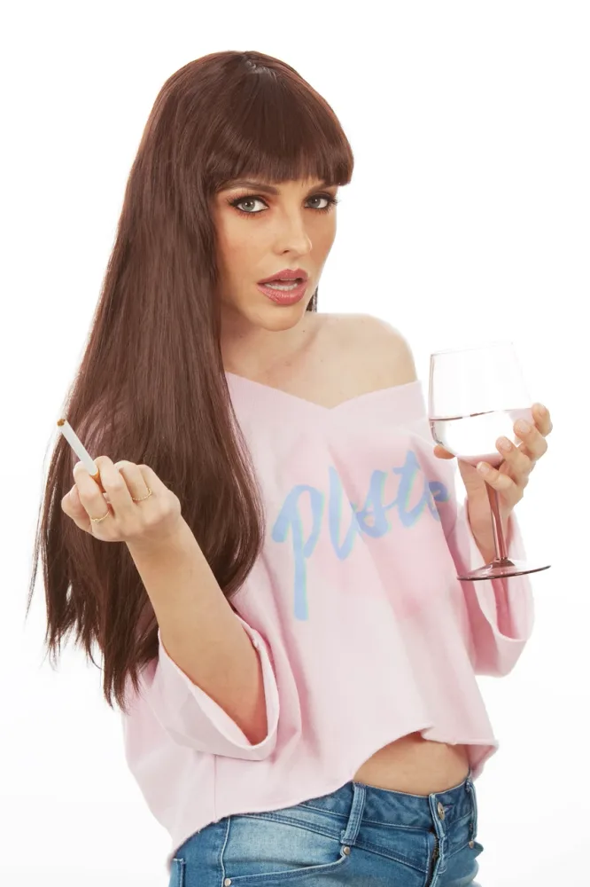 Kimmy Long Straight Brown 1970s Wig
