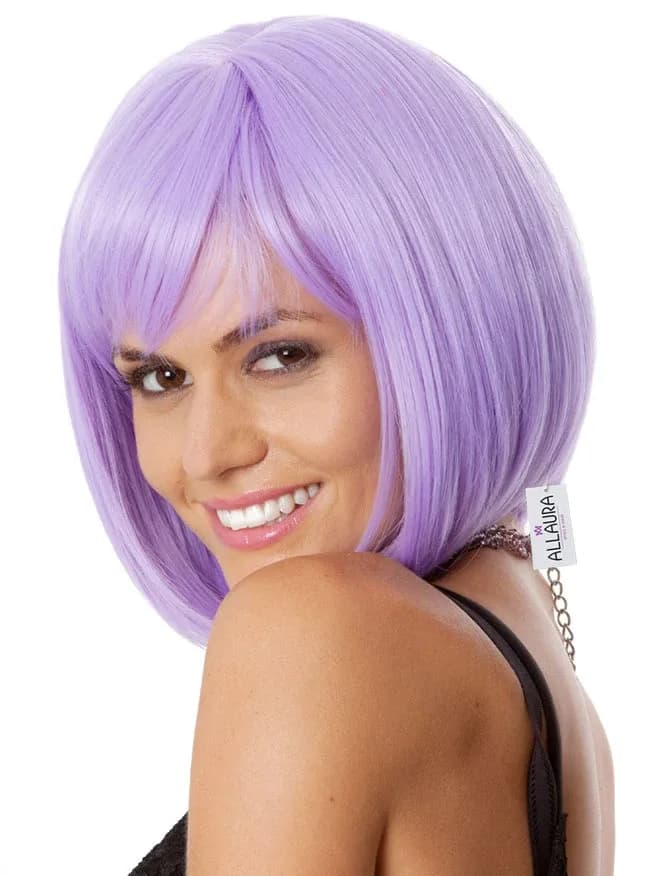 Glamour Long Purple Bob Wig