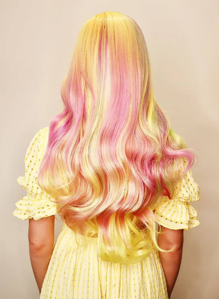 Deluxe Pastel Rainbow Long Wig