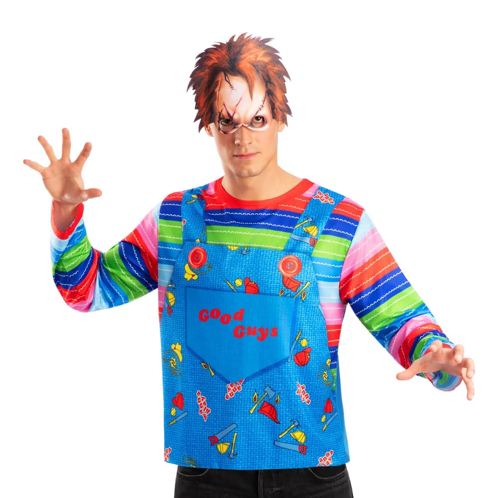 Chucky Costume Top & Mask - Adults