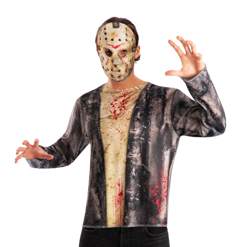 Jason Friday the 13th Costume Top & Mask - Adults