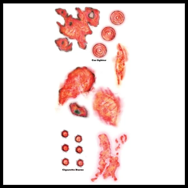 Burned Alive FX Temporary Tattoo Sheet (19 Tattoos), view 2