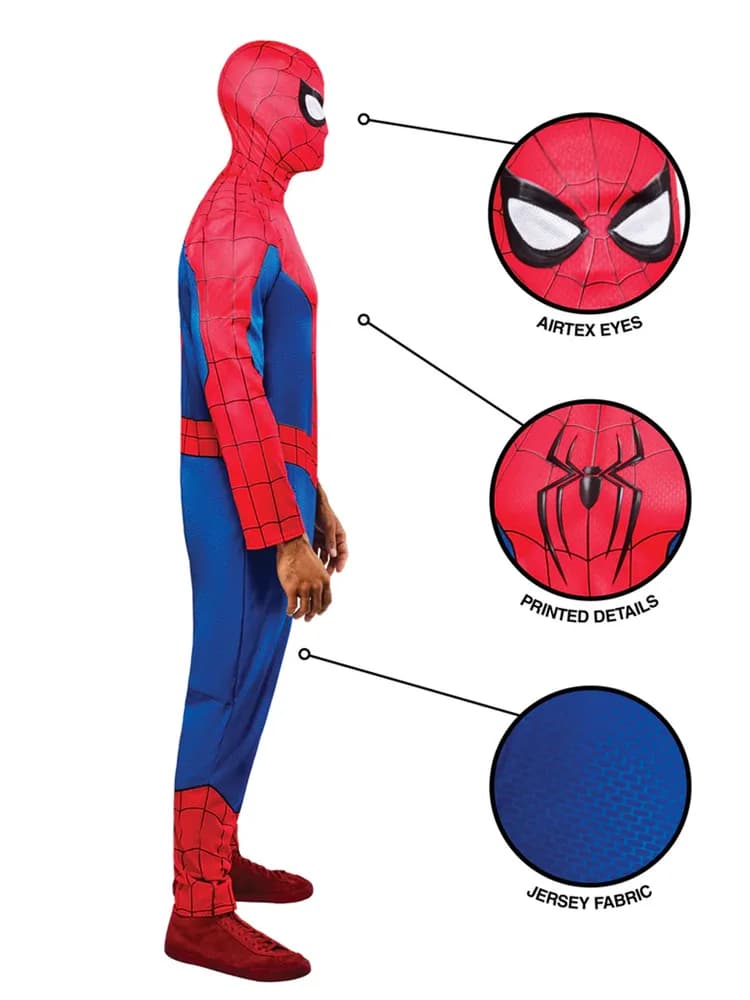 Adults Spider-Man Printed Jumpsuit Costume
