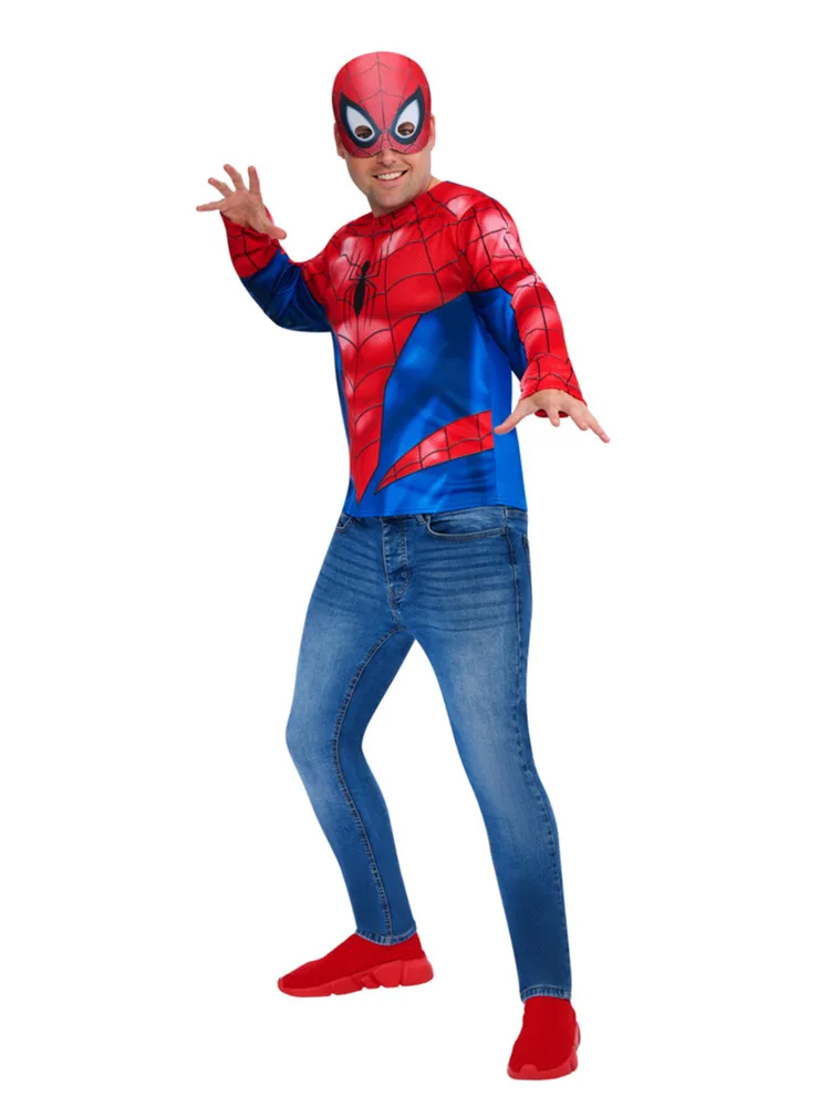 Adults Spider-Man Costume Top & Mask