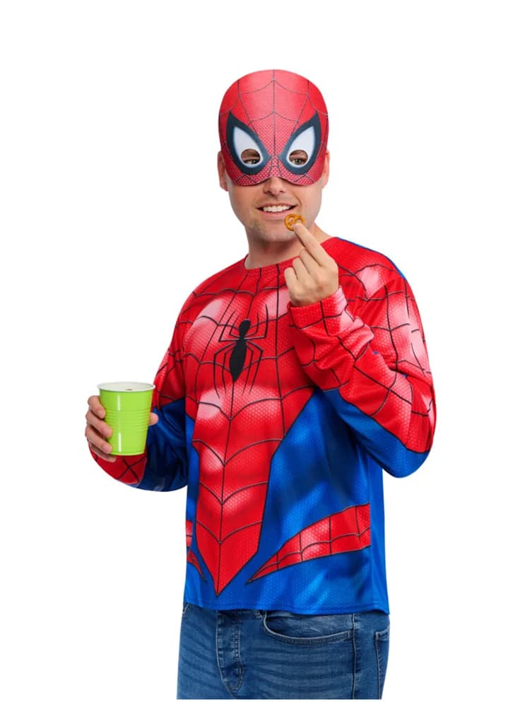 Adults Spider-Man Costume Top & Mask