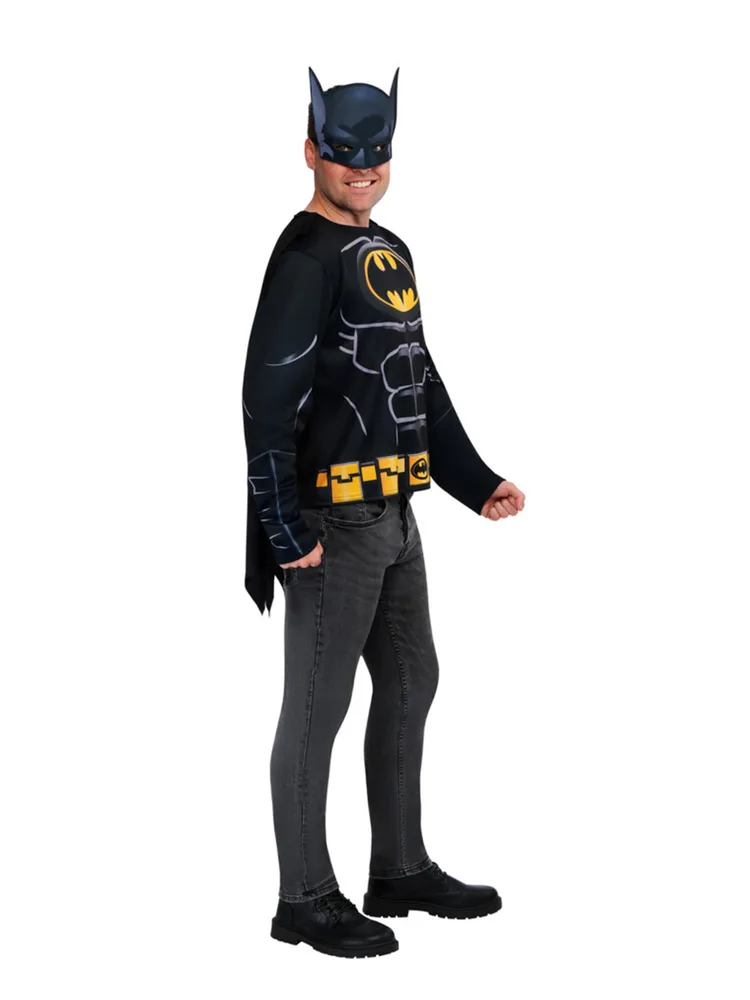 Adults Batman Costume Top, Cape & Mask