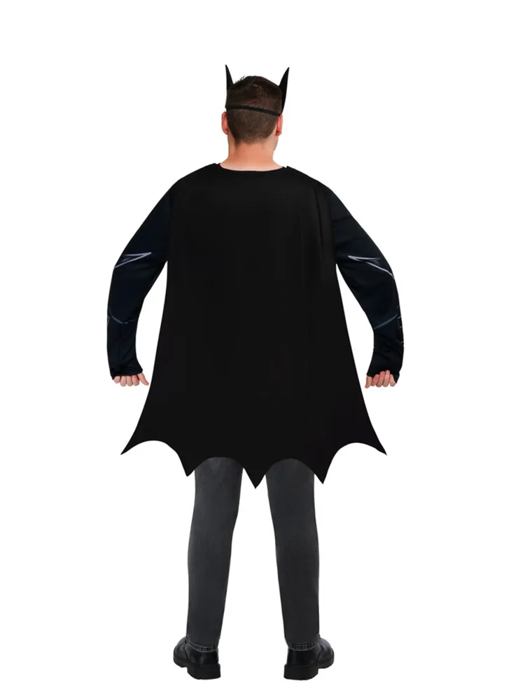 Adults Batman Costume Top, Cape & Mask