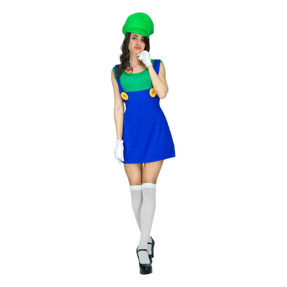 Adults Green Plumber Girl Costume