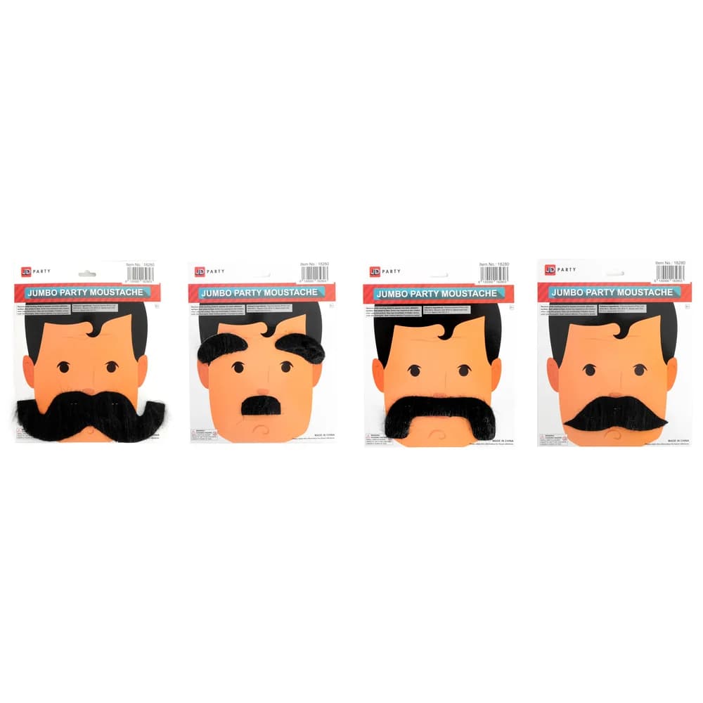 Jumbo Party Moustache (Assorted Styles)