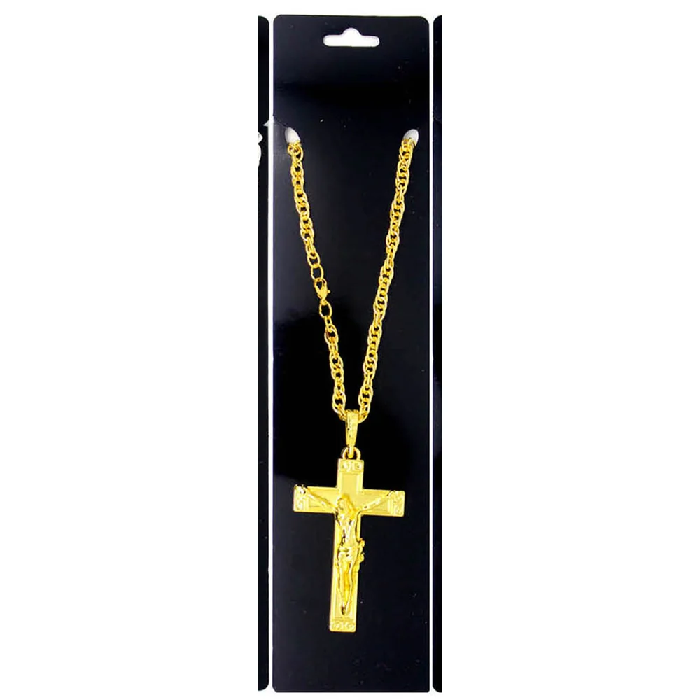 Gold Cross Metal Necklace