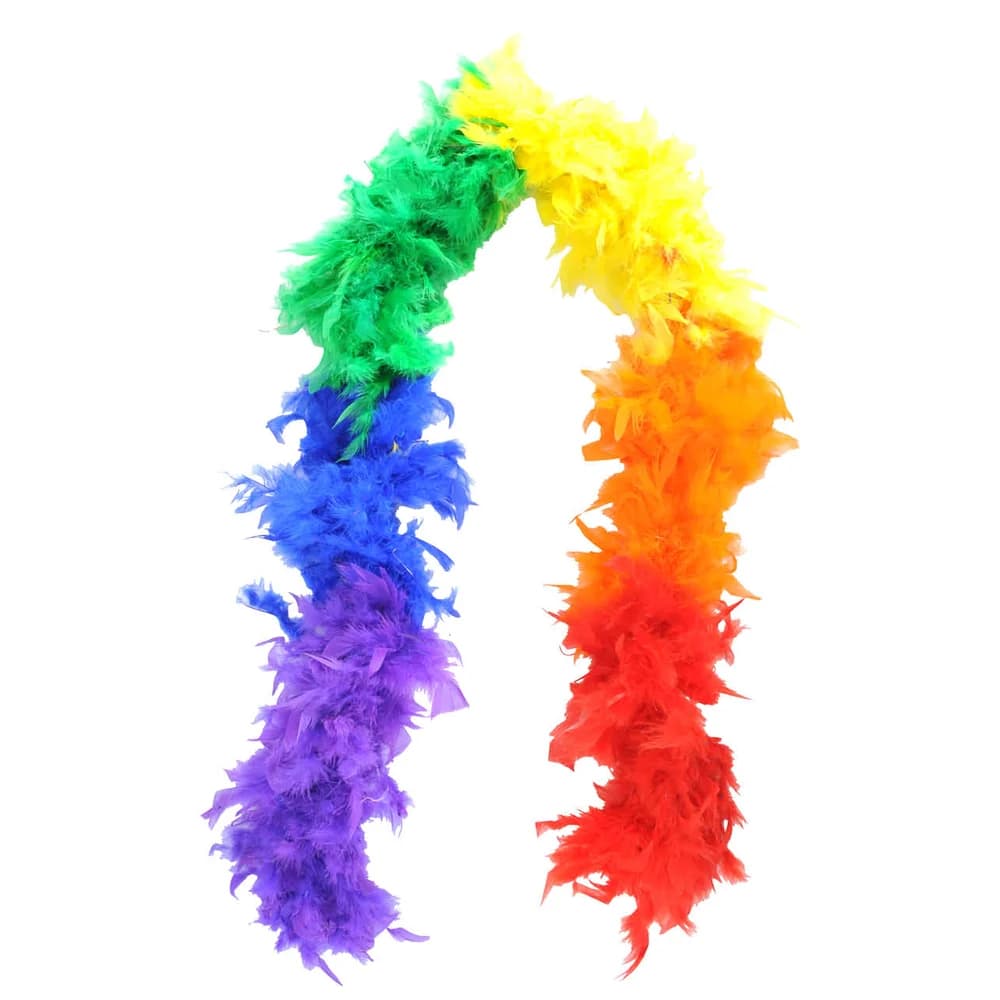 Rainbow Feather Boa