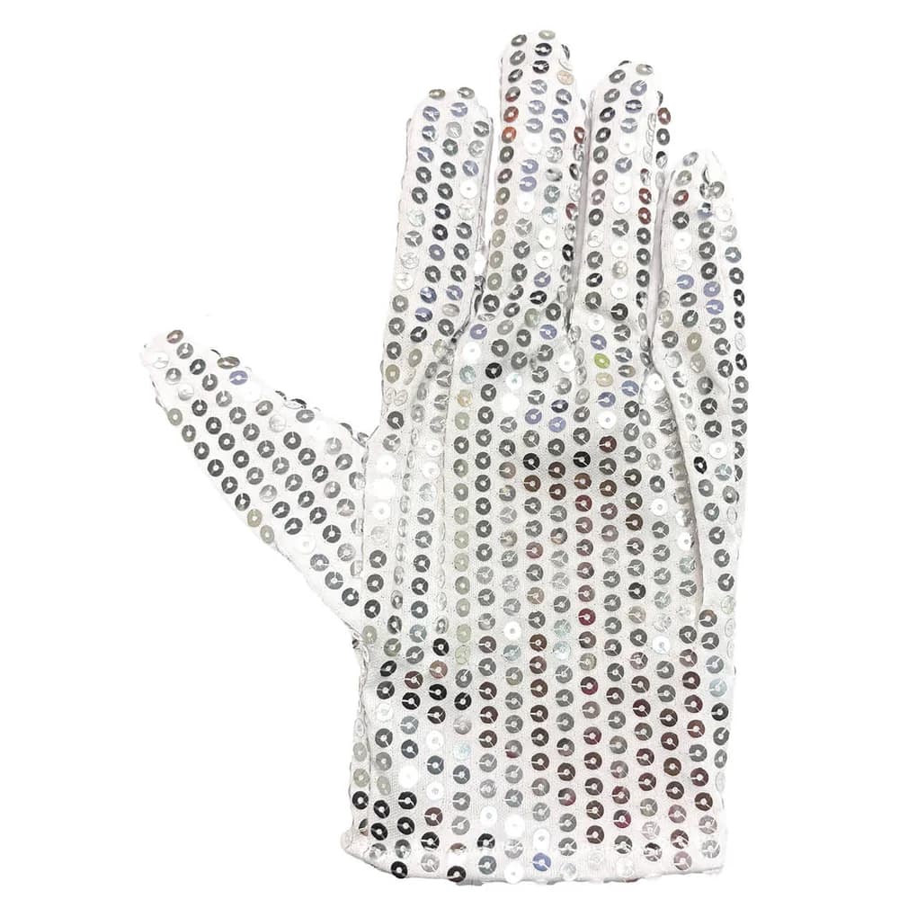 White Sequin Glove (Single)