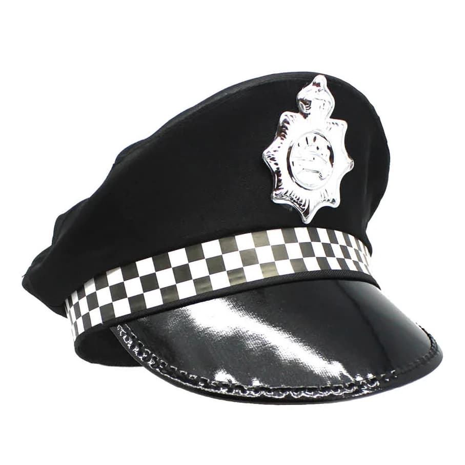 Black Police Officer Hat